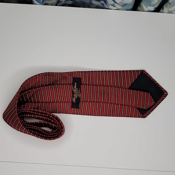 Brooks Brothers silk tie horizontal stripes classic office - Picture 3 of 4